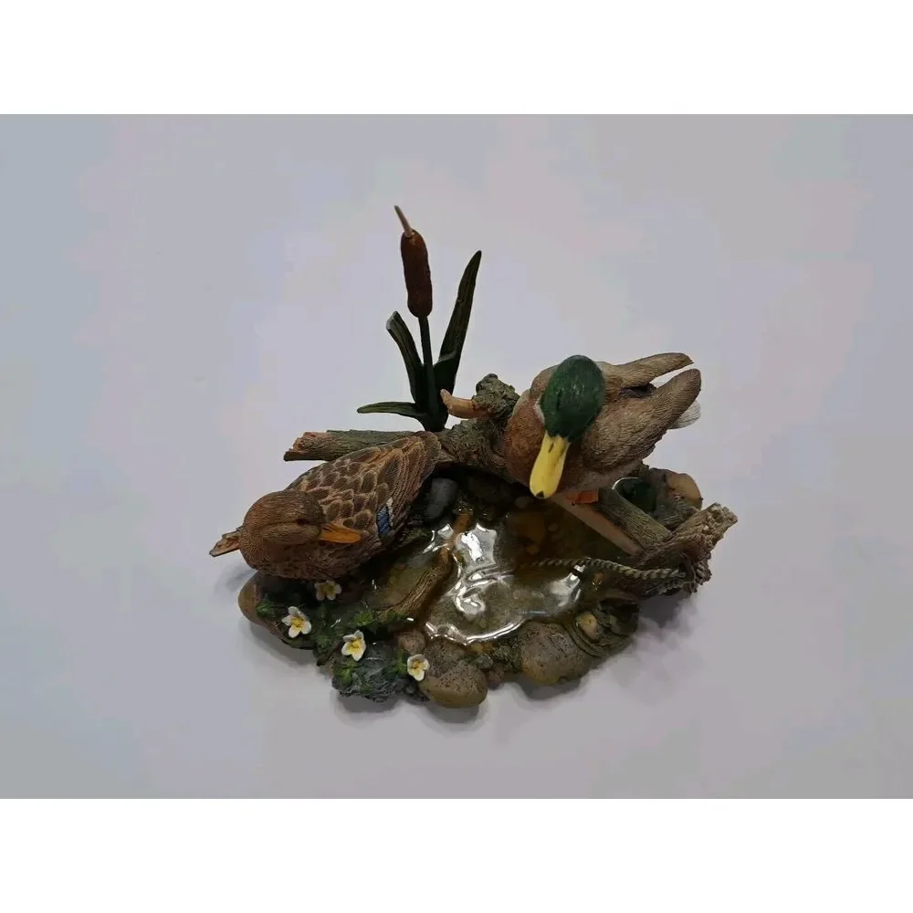 Vintage Lenox Mallards at Cattail Pond Ducks Sculpture‎ Figurine